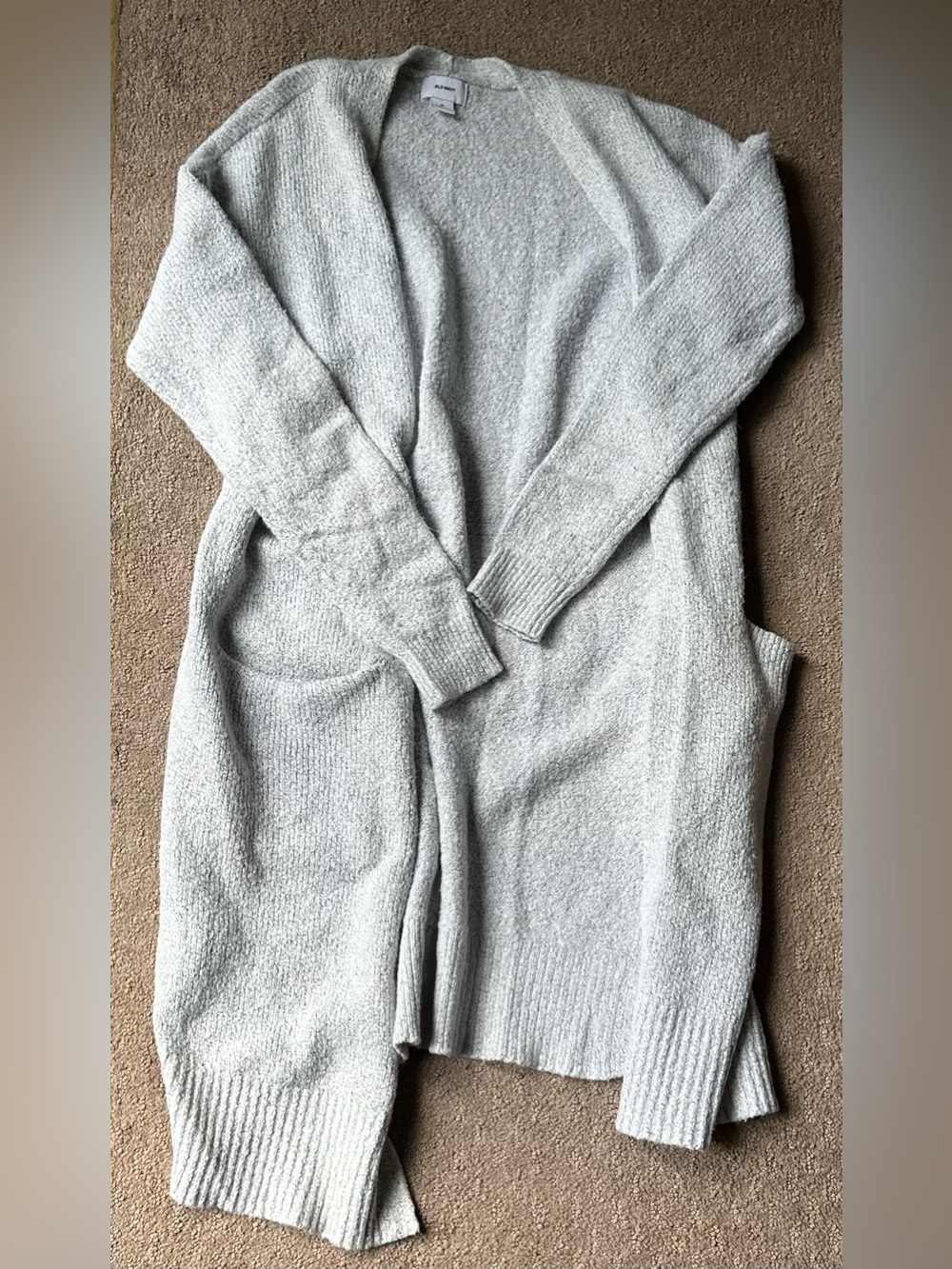 Old Navy Light Gray Open-Front Sweater Cardigan